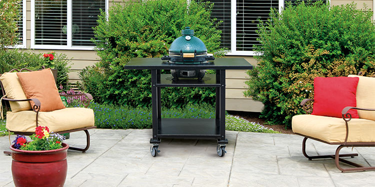 Rock Run Cabinetry Aluminum Grill Cart shown in Poly Black Peel