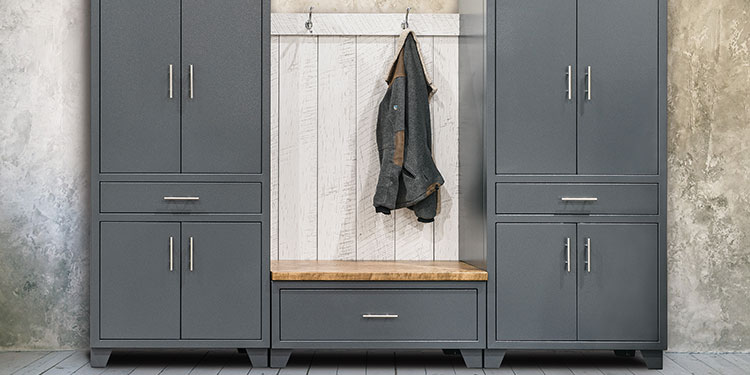 Rock Run Cabinetry Aluminum Mud Room Cabinets