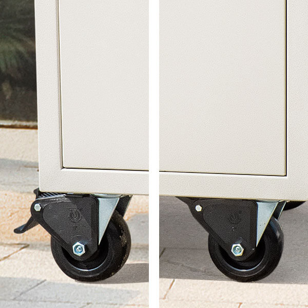 Rock Run Cabinetry Aluminum Grill Cart 5 Inch Castors