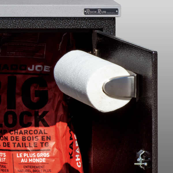 Rock Run Cabinetry Aluminum Grill Cart Paper Towel Holder
