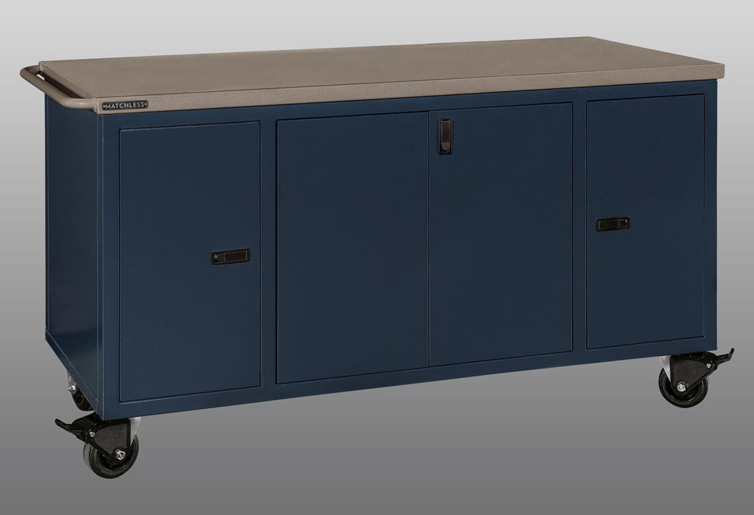 Rock Run Cabinetry Pizza Oven Prep Aluminum Cart