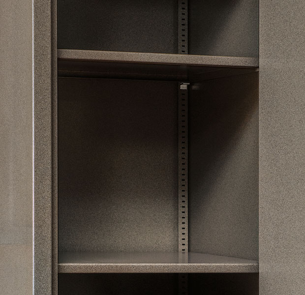 Rock Run Cabinetry Aluminum Cabinet Heavy Duty Adjustable and Removable Shelving